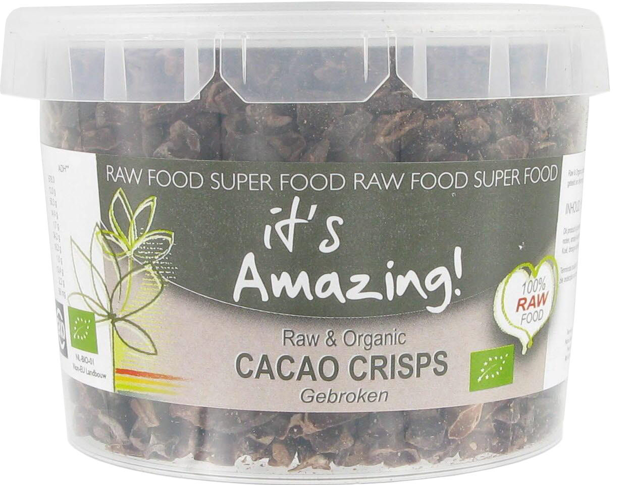 It&apos;s Amazing Cacao Crisps Gebroken 150 gram afbeelding