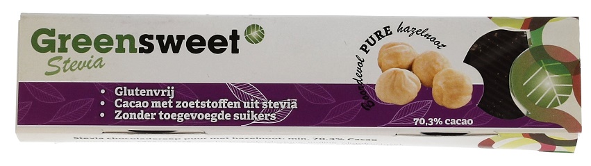 Greensweet Stevia Pure Chocolade met Hazelnoot 42 gram