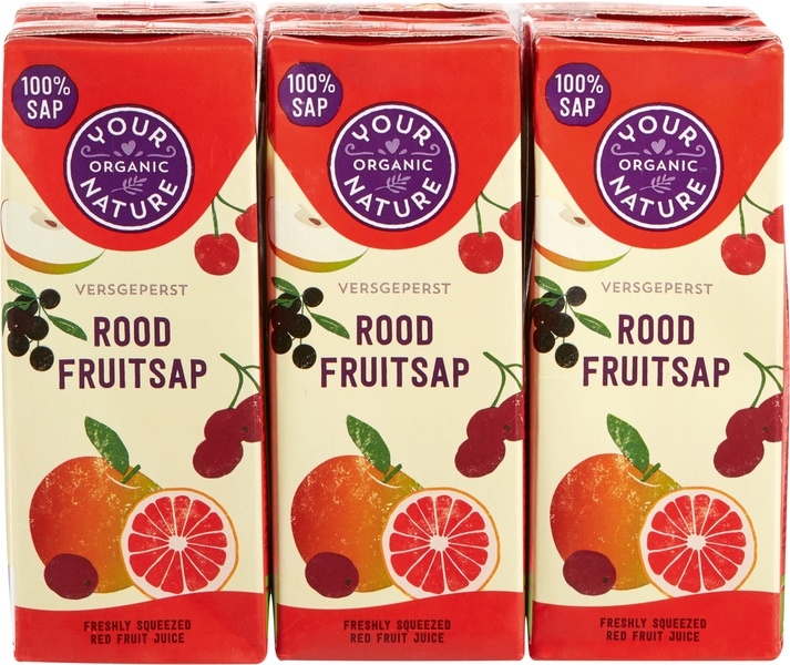 Your Organic Nature Rood Fruit Sap 6-pack afbeelding
