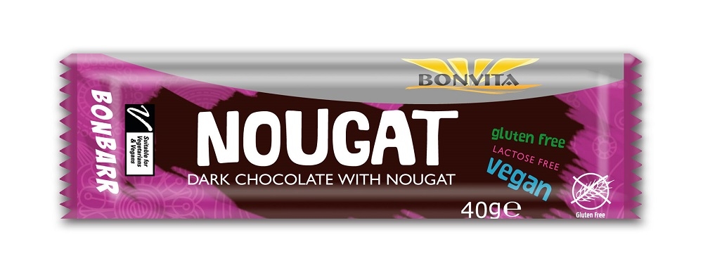 BonVita Nougat Dark Chocolate Bar afbeelding